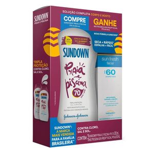 Kit Protetor Solar Corporal Sundown Fps70 200Ml+Protetor Facial Neutrogena Fps60 50Ml
