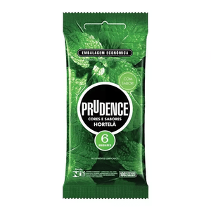 Preservativo Prudence Cores E Sabores Com 6 Hortela