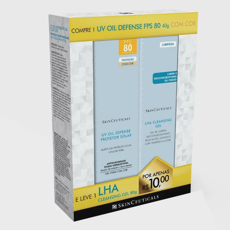 kit-skinceuticals-protetor-solar-uv-oil-defense-com-cor-fps80-40ggel-de-limpeza-lha-cleansing-80g