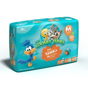 Fralda Baby Looney Tunes Mega M Com 44 Unidades