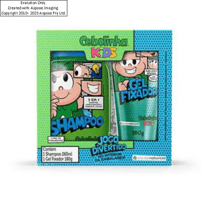 Kit Turma Da Monica Kids Shampoo 3 Em 1 260Ml+Gel Fixador 180G