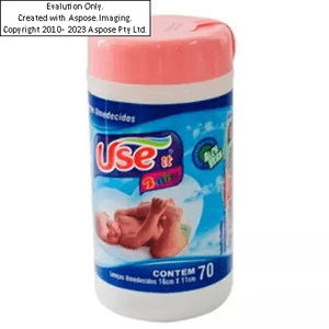 Lenco Umedecido Use It Pote Rosa com 70 unidades