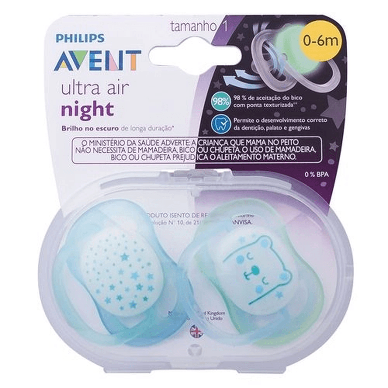 chupeta-avent-ultra-air-night-azul-06-meses-com-2-unidades