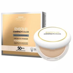 Protetor Solar Ensolei Compact Color Base Bege Translucido FPS50 10g
