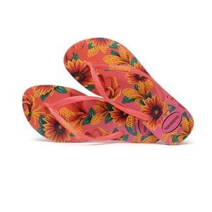 CHINELO HAVAIANAS SLIM FLORAL ROSA PORCELANA 35/36