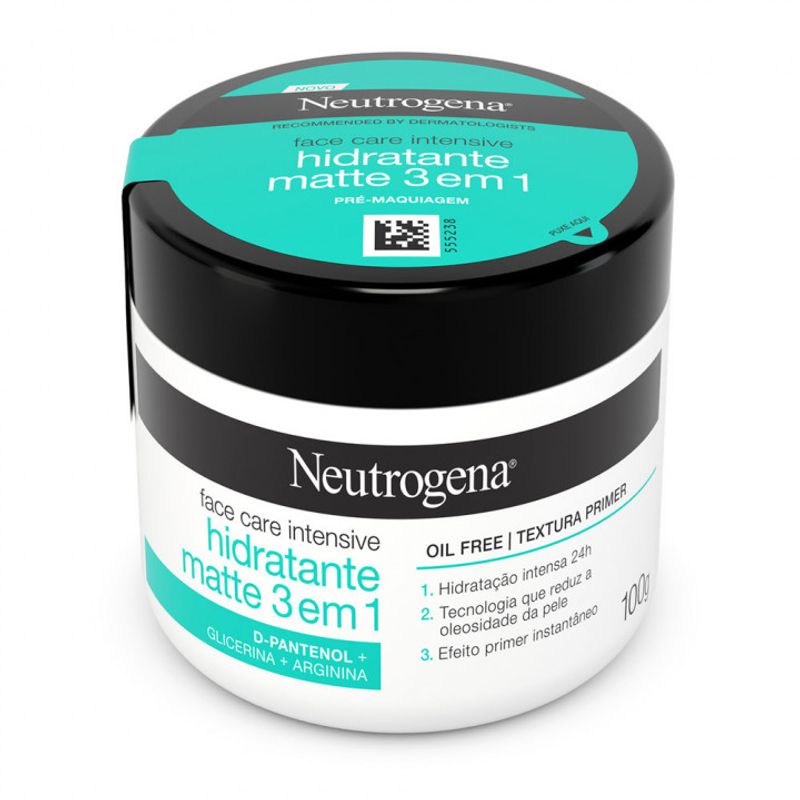 creme-facial-neutrogena-face-care-intensive-hidratante-matte-3-em-1-100g