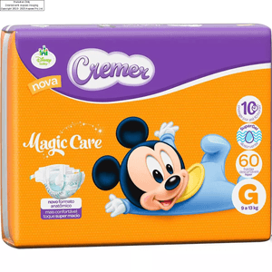 Fralda Cremer Magic Care Hiper G Com 60 Unidades
