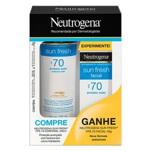 Kit Protetor Solar Neutrogena Sun Fre Fps70 200Ml+Facial 40G