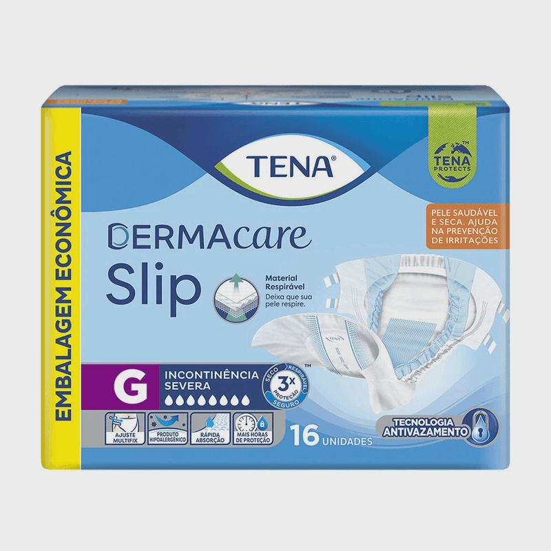 fralda-tena-dermacare-slip-mega-g-com-16-unidades