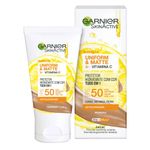 protetor-solar-facial-garnier-uniform--matte-com-cor-morena-fps-50-40g