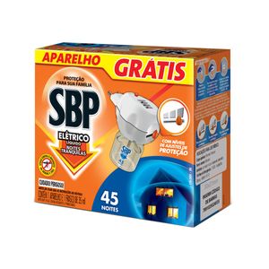 Repelente De Insetos Sbp Eletrico 45 Noites Aparelho+Refil 35Ml