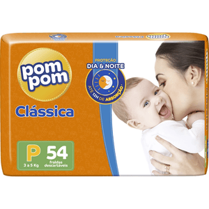 Fralda Pom Pom Classica Mega P Com 54 Unidades