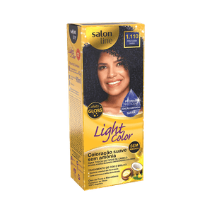 Tintura Salon Line Light Color Preto Azulado Intenso 1.110