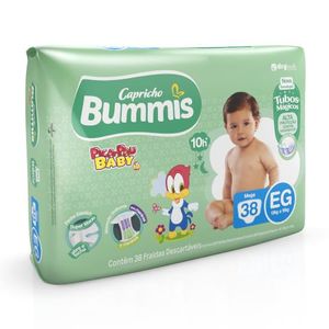 Fralda Capricho Bummis Pica-Pau Mega Eg Com 38 Unidades