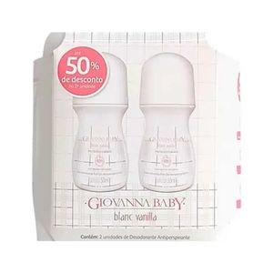 KIT GIOVANNA BABY DESODORANTE VANILLA ROLL-ON 50ML COM 2 UNIDADES