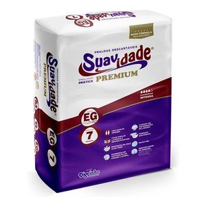 FRALDA SUAVIDADE PREMIUM EG COM 7 UNIDADES