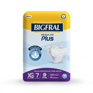 Fralda Geriatrica Adulto Bigfral Dermaplus Xg Com 7 Unidades