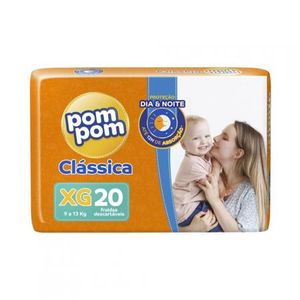 Fralda Pom Pom Classica Jumbo Xg Com 20 Unidades