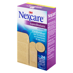 Curativo Nexcare Superflexiveis Variados com 24 unidades
