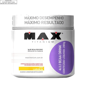 Bcaa 4:1:1 Max Titanium Drink Laranja 280G