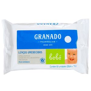 Lenço Umidecido Bebe Granado Pele SensIvel COM 50 unidades