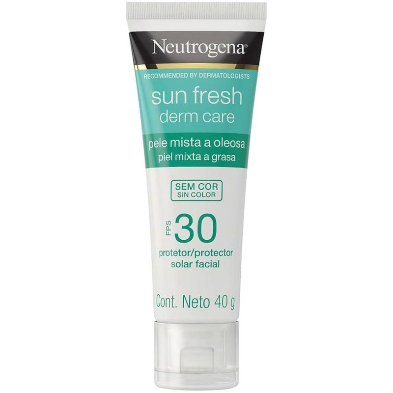 protetor-solar-facial-neutrogena-sun-fresh-derm-care-sem-cor-pele-normalseca-fps70-40g