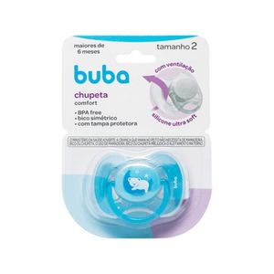 Chupeta Buba Comfort Urso Azul Tamanho 2 Com 1 Unidade