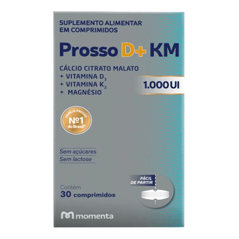 Prosso D+ Km 1000Ui Com 30 Comprimidos Momenta - Drogaleste