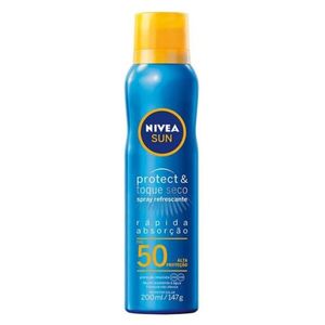 Protetor Solar Nivea Protect & Toque Seco Aerosol Corporal FPS50 Com 200ml