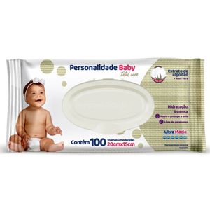 Lenço Umedecido Personalidade Baby com 100 unidades