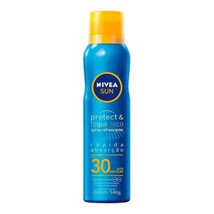 Protetor Solar Nivea Protect & Toque Seco Aerosol FPS30 Com 200ml