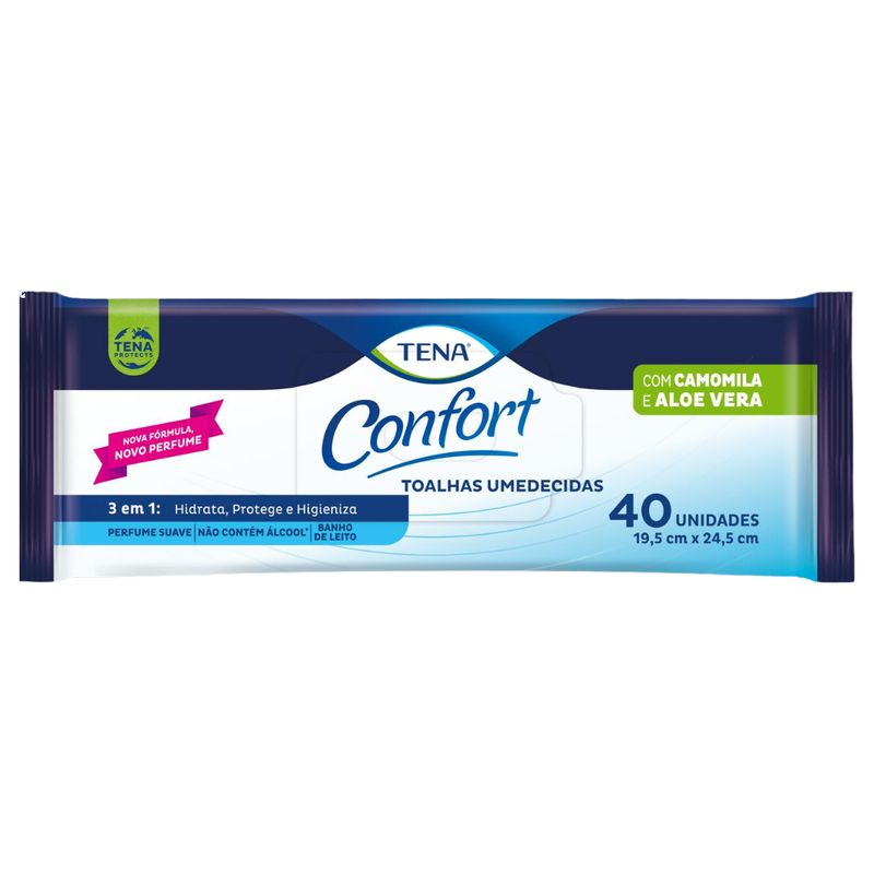 lenco-umedecido-tena-confort-camomila-e-aloe-vera-com-40-unidades