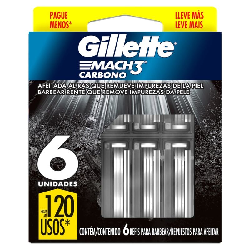 carga-de-aparelho-para-barbear-gillette-carbono-mach3-leve-6-pague-5-unidades