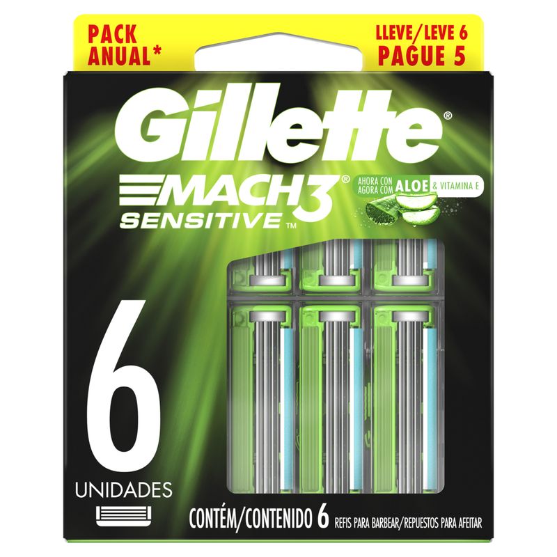 carga-de-aparelho-para-barbear-gillette-sensitive-mach3-leve-6-pague-5-unidades