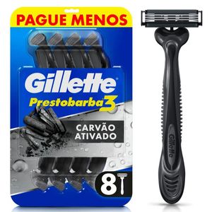 Aparelho De Barbear Gillette Prestobarba 3 Carbono Leve 8 Pague 6