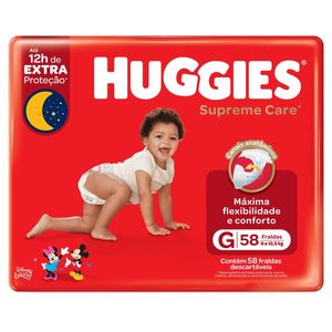 Fralda Huggies Supreme Care Hiper G Com 58 Unidades