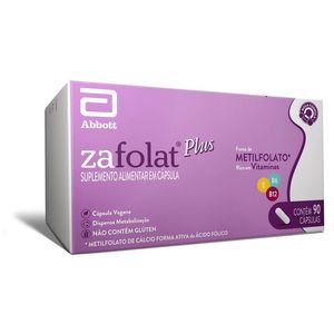 Suplemento Zafolat Plus Com 90 Capsulas Abbott
