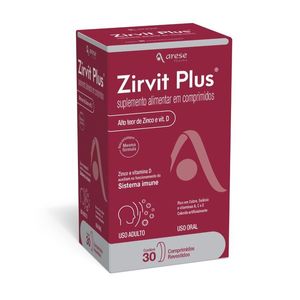 Suplemento Zirvit Plus Com 30 Comprimidos Arese Pharma