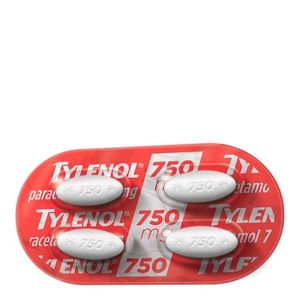 Tylenol 750Mg Com 4 Comprimidos