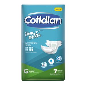 Fralda Cotidian Confort PLus G Com 7 Unidades