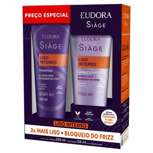 Kit Eudora Siàge Liso Intenso Shampoo 250ml + Condicionador 125ml