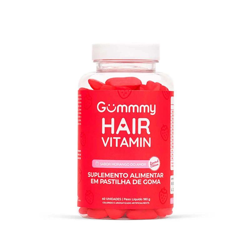 suplemento-alimentar-gummy-hair-vitamin-morango-com-60-gomas