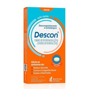 Descon 12+15MG Com 12 Comprimidos