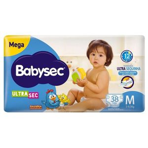 Fralda Babysec Ultrasec Galinha Pintadinha M Com 38 Unidades