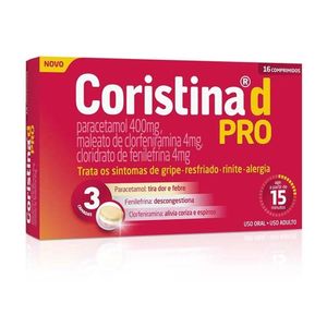 Coristina D Pro 400mg+4mg+4mg Com 16 Comprimidos Hypera