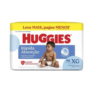 Fralda Huggies Tripla Proteção Hiper XG 66 Unidades