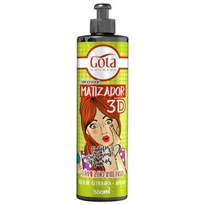 Condicionador Gota Dourada Matizador 3D Cor Vermelho Intenso Com 300Ml