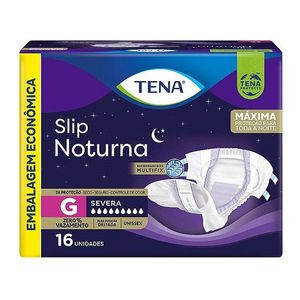 Fralda Adulto Tena Slip Noturna G 16 Unidades