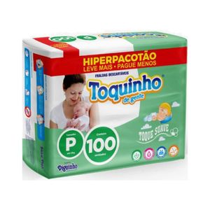 Fralda Toquinho Basics Plus Hiper Tamanho P 100 Unidades