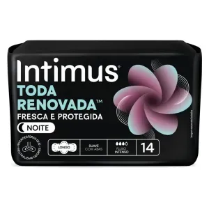 Absorvente Intimus Noturno Toda Renovada Suave com Abas 14 unidades